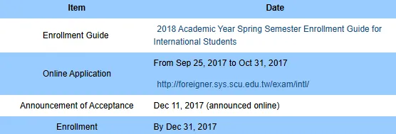 International Student Admission